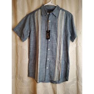 #633 Brand New With Tags Men's Frontier Threads Button Down Shirt Size S